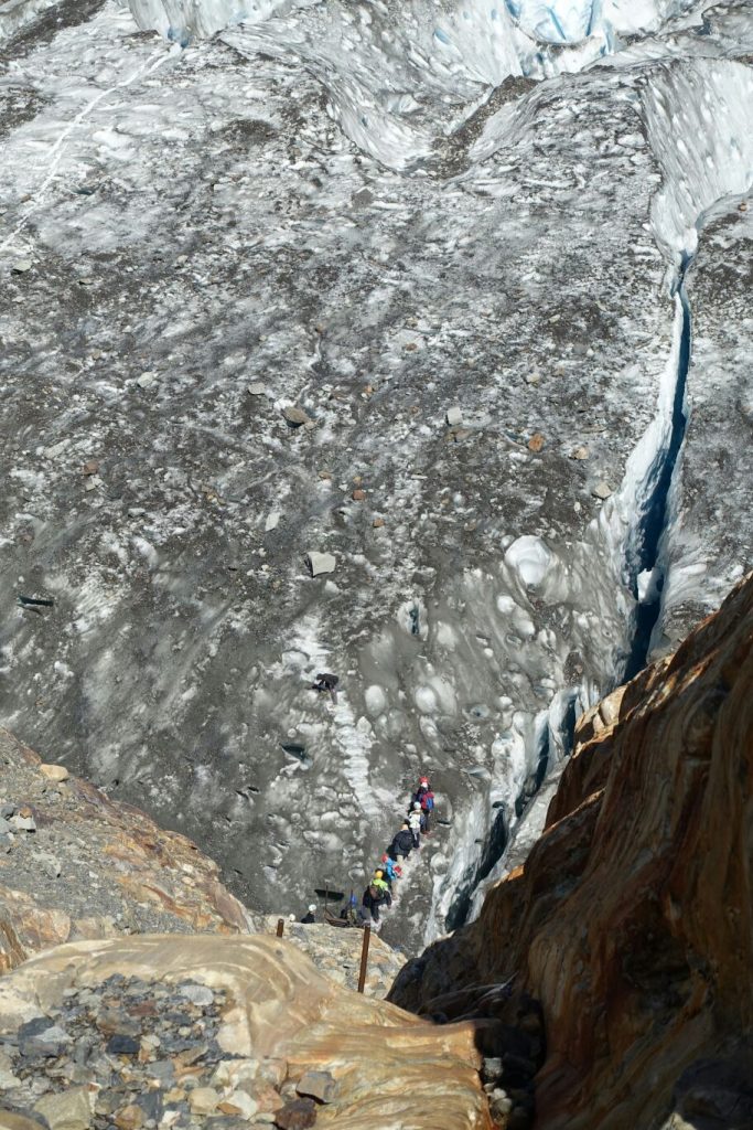 Abstieg zum Gletscher